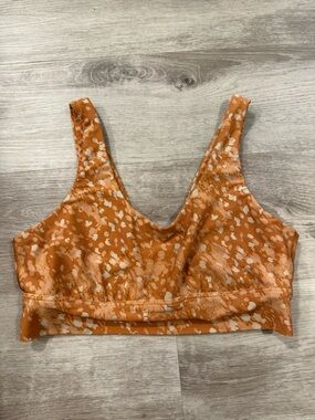 aerie Speckled Rust and Cream Sports Bra